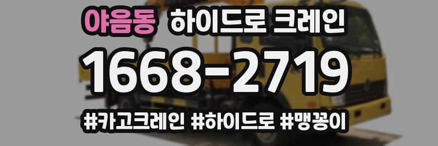 야음동 하이드로 크레인