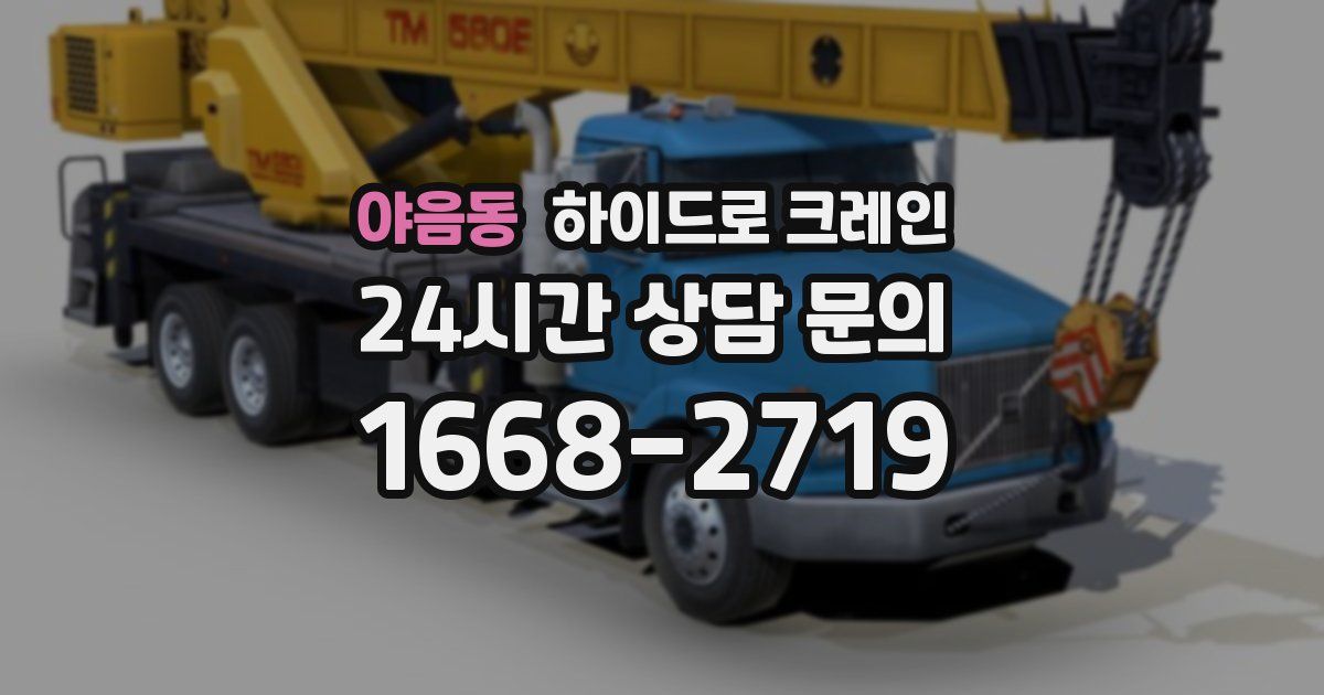 야음동 하이드로 크레인