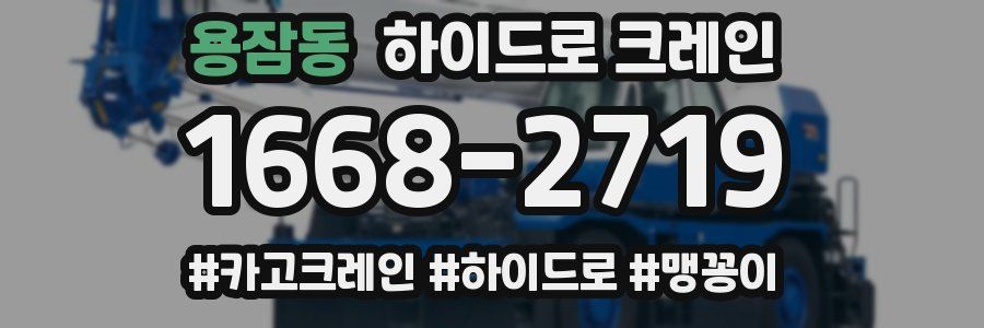 용잠동 하이드로 크레인