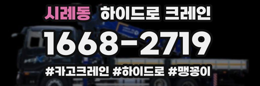 시례동 하이드로 크레인
