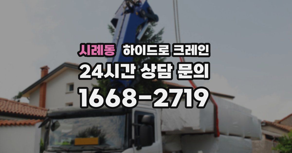 시례동 하이드로 크레인