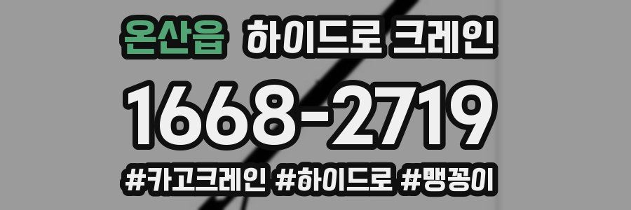 온산읍 하이드로 크레인