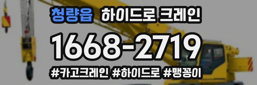 청량읍 하이드로 크레인