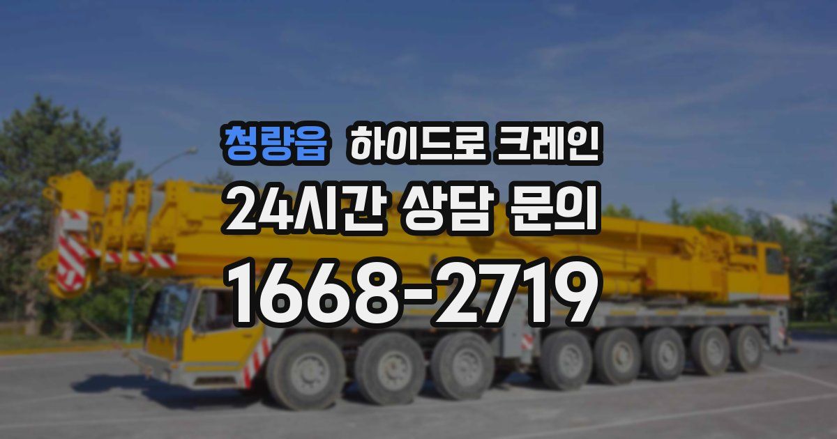 청량읍 하이드로 크레인