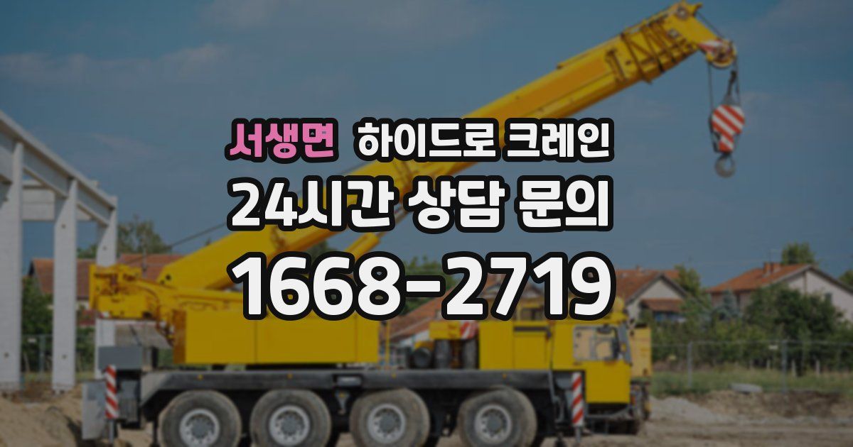 서생면 하이드로 크레인