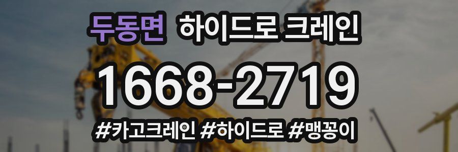 두동면 하이드로 크레인