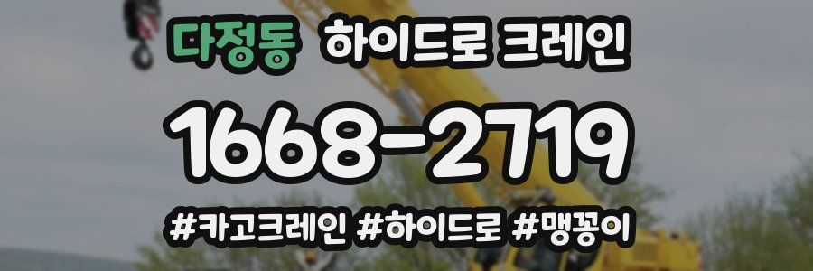 다정동 하이드로 크레인