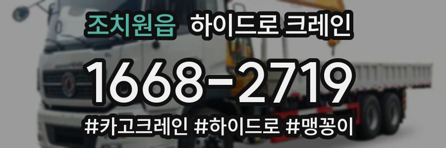 조치원읍 하이드로 크레인