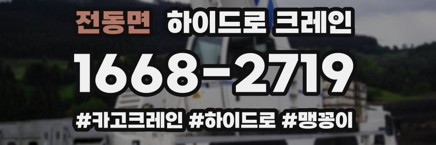 전동면 하이드로 크레인