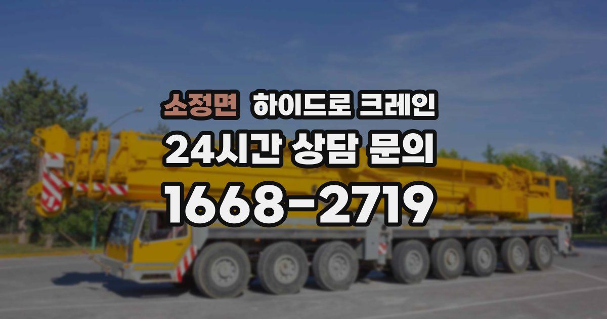 소정면 하이드로 크레인