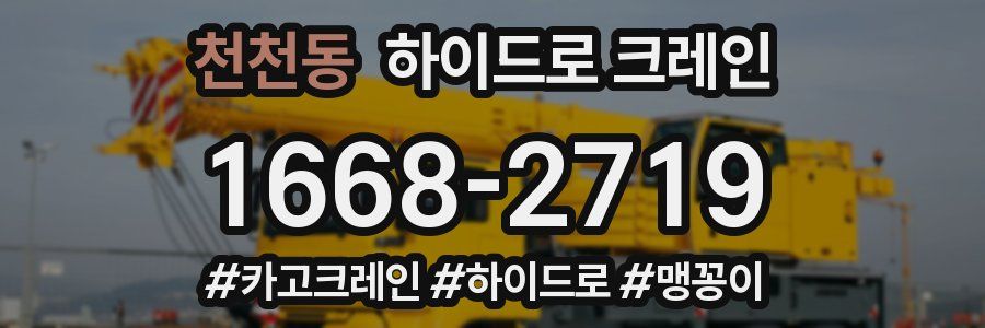 천천동 하이드로 크레인