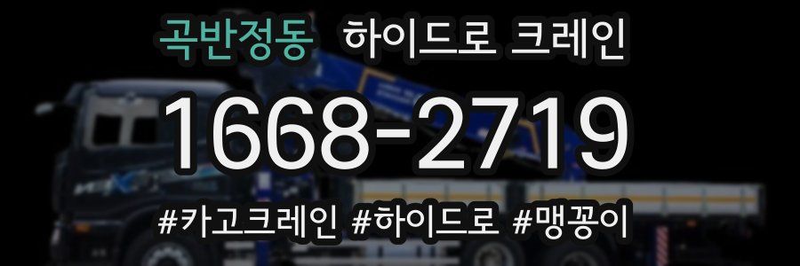 곡반정동 하이드로 크레인