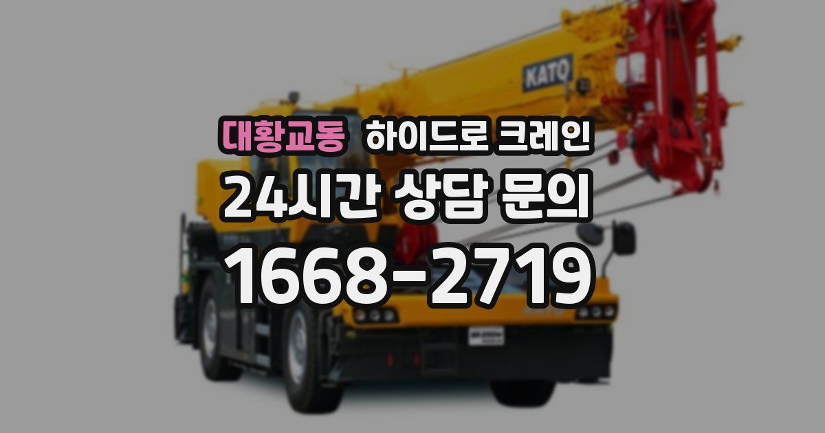대황교동 하이드로 크레인