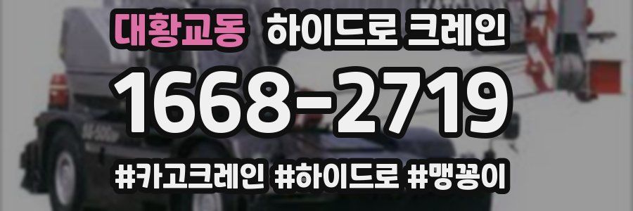 대황교동 하이드로 크레인