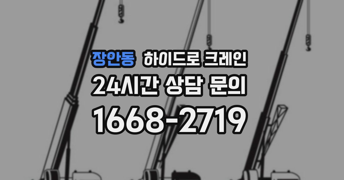 장안동 하이드로 크레인