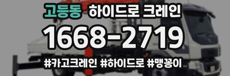 고등동 하이드로 크레인
