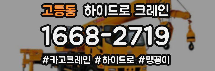 고등동 하이드로 크레인
