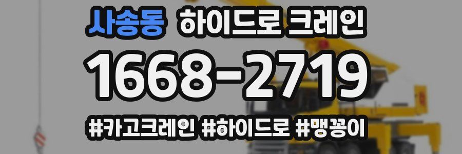 사송동 하이드로 크레인
