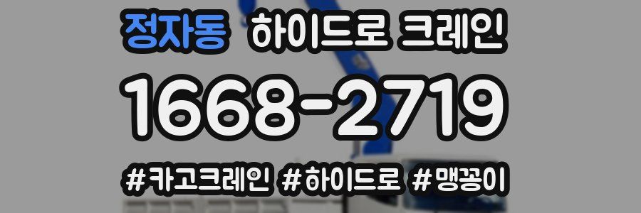 정자동 하이드로 크레인