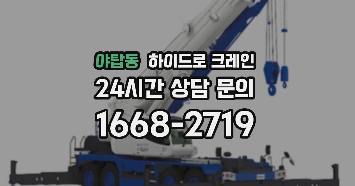 야탑동 하이드로 크레인