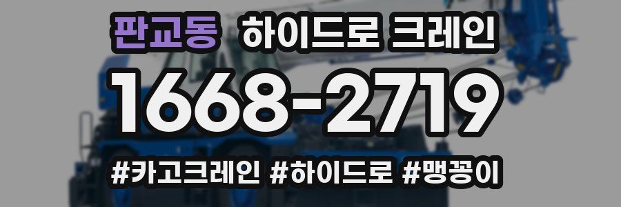 판교동 하이드로 크레인