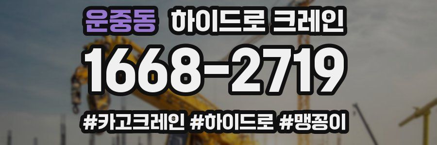 운중동 하이드로 크레인