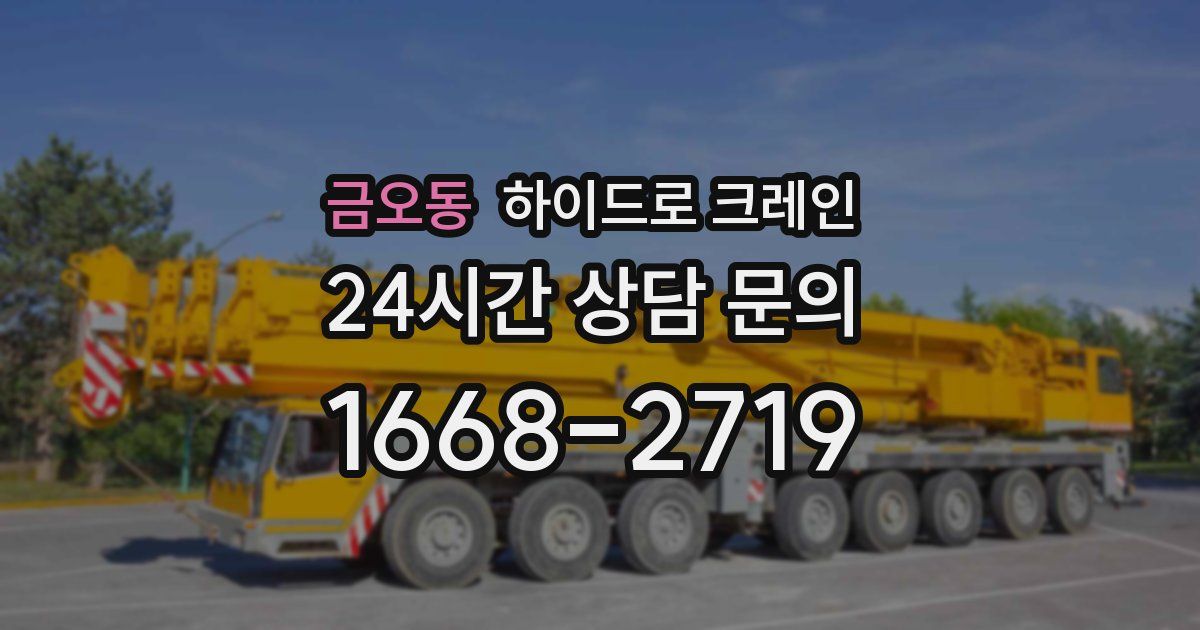 금오동 하이드로 크레인