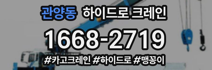 관양동 하이드로 크레인