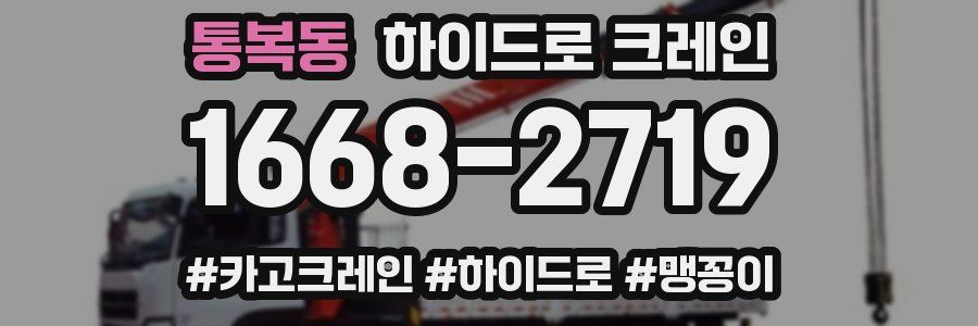 통복동 하이드로 크레인