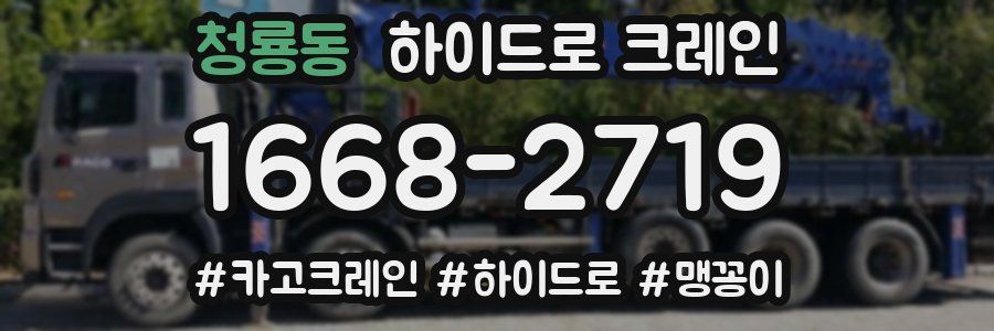 청룡동 하이드로 크레인