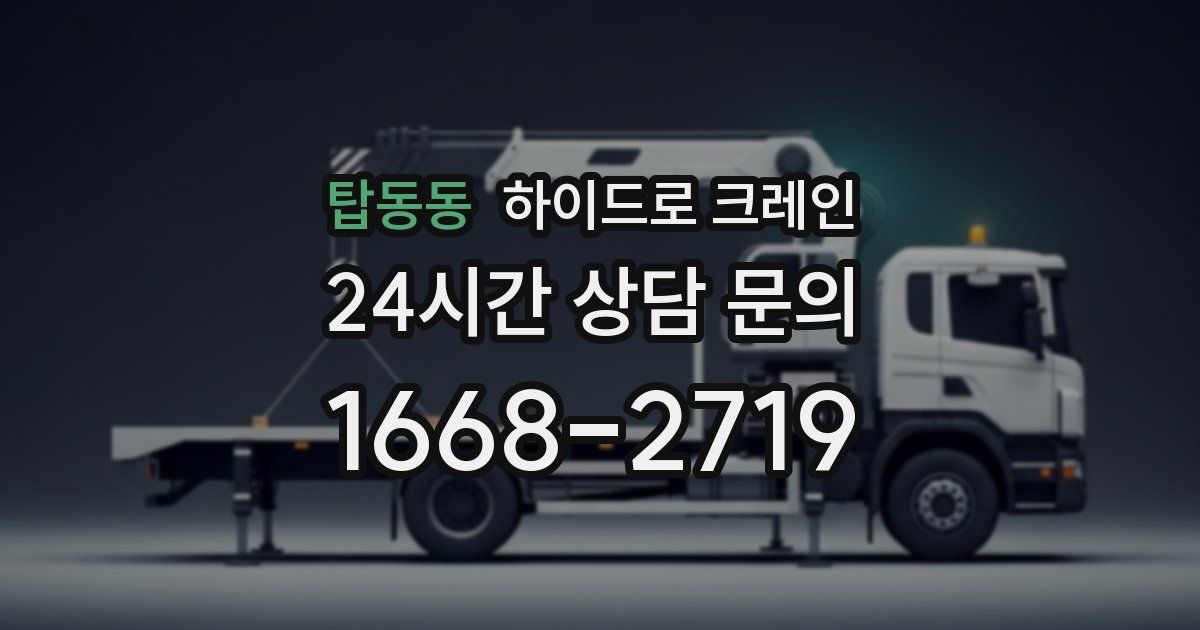 탑동동 하이드로 크레인