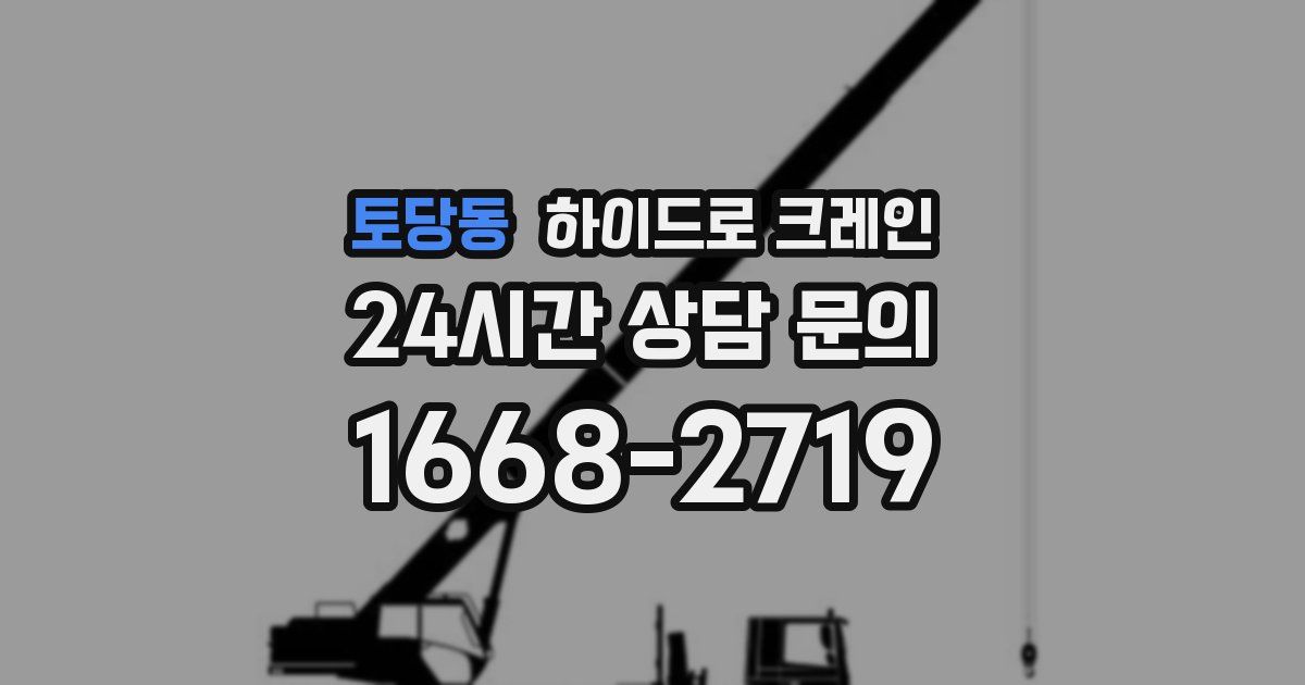 토당동 하이드로 크레인