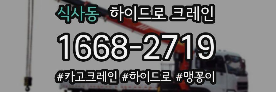 식사동 하이드로 크레인