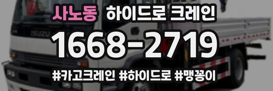 사노동 하이드로 크레인