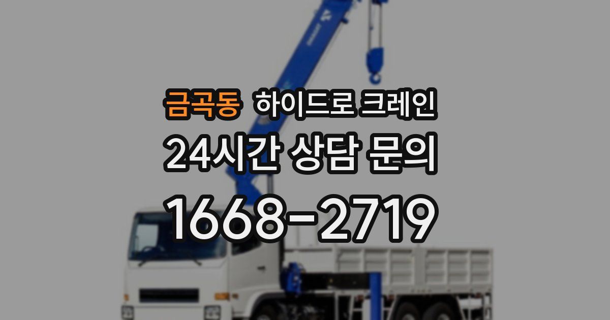 금곡동 하이드로 크레인