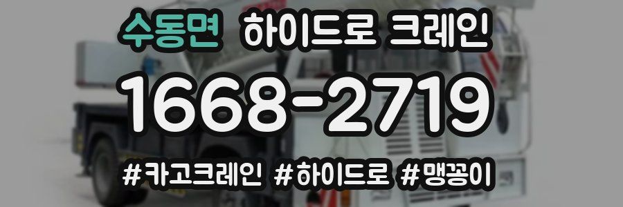 수동면 하이드로 크레인