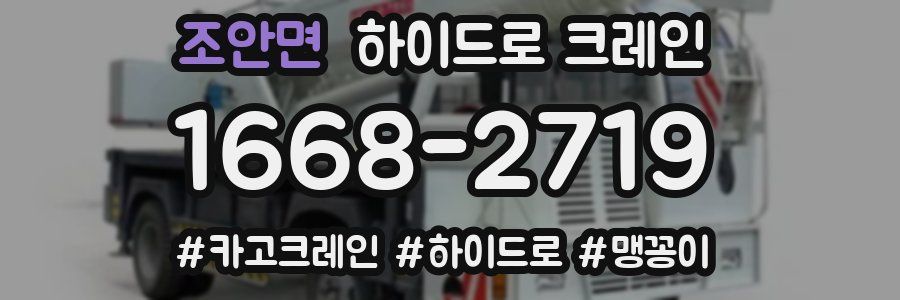 조안면 하이드로 크레인