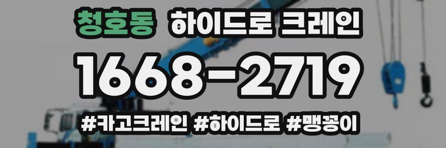 청호동 하이드로 크레인