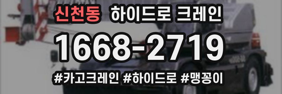 신천동 하이드로 크레인