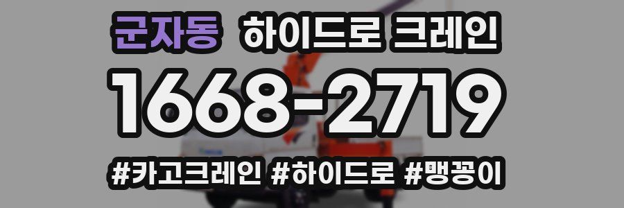 군자동 하이드로 크레인