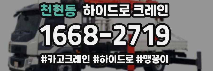 천현동 하이드로 크레인