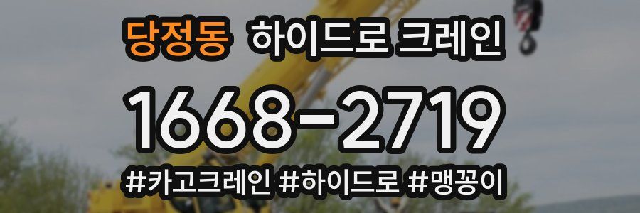 당정동 하이드로 크레인