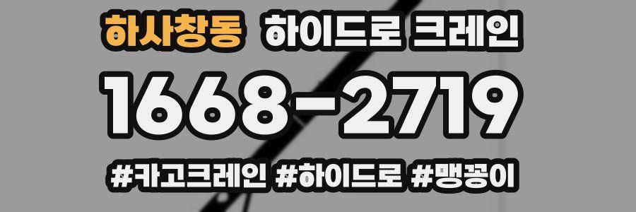 하사창동 하이드로 크레인