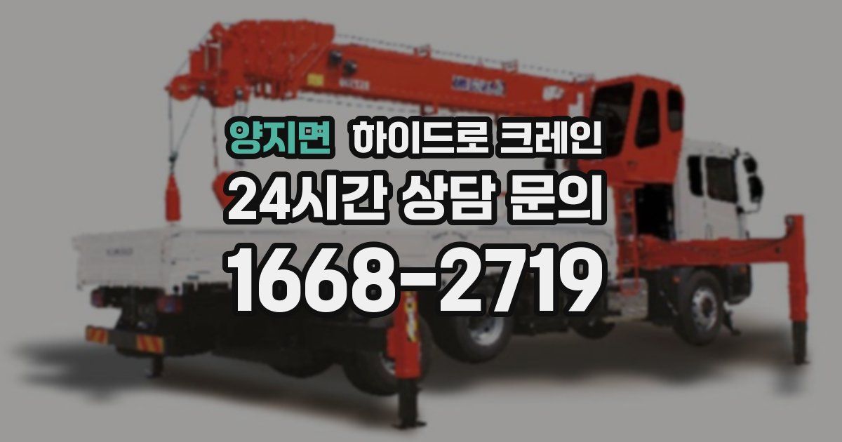 양지면 하이드로 크레인