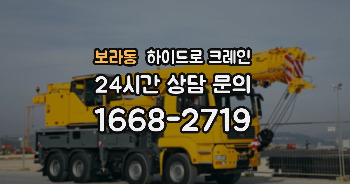 보라동 하이드로 크레인