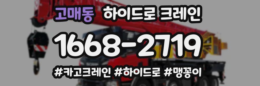 고매동 하이드로 크레인