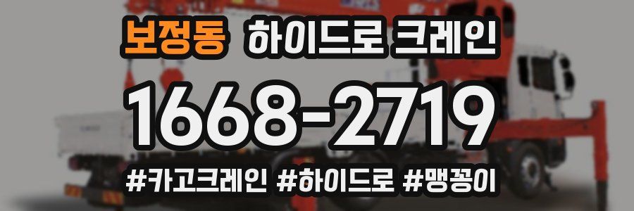 보정동 하이드로 크레인