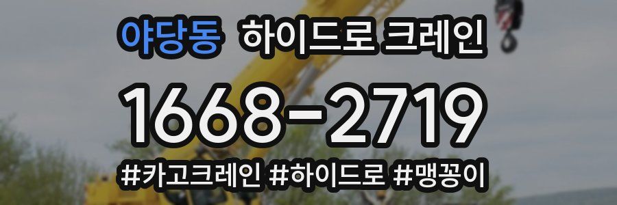 야당동 하이드로 크레인