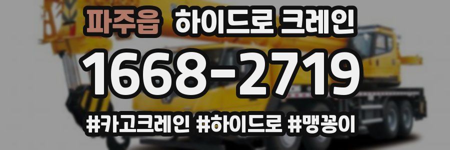 파주읍 하이드로 크레인