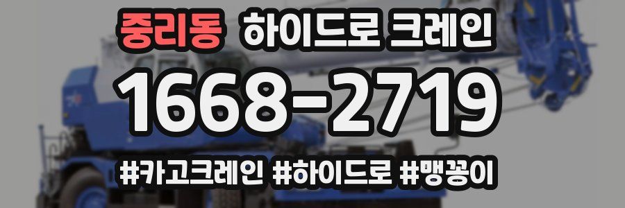 중리동 하이드로 크레인